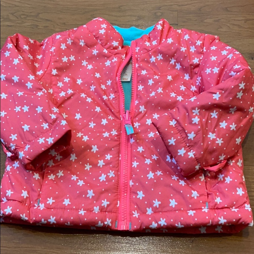 Cat & Jack toddler girl rain jacket in size 2T.
